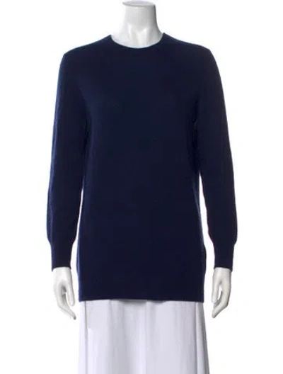Pre-owned Equipment Cashmere Crew Neck Sweater In Blue