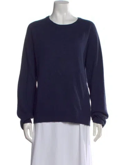 Pre-owned Equipment Cashmere Crew Neck Sweater In Blue