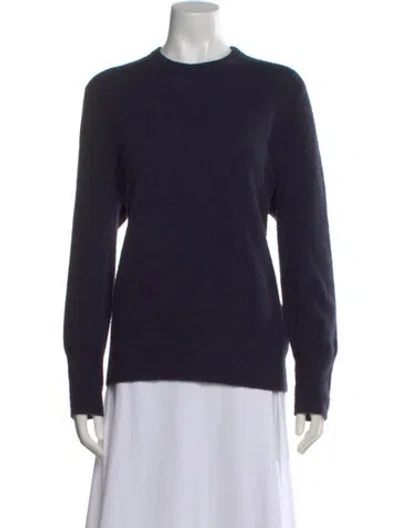 Pre-owned Equipment Cashmere Crew Neck Sweater In Blue