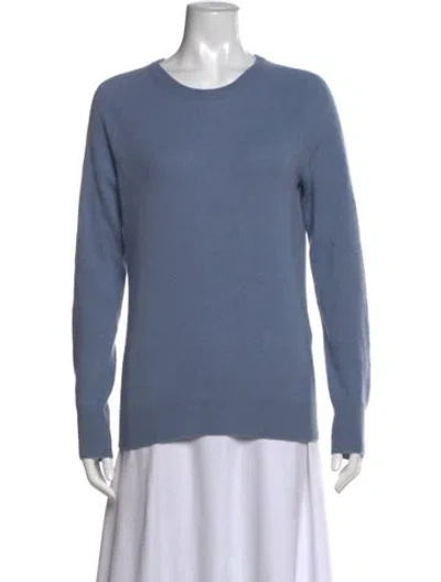 Pre-owned Equipment Cashmere Crew Neck Sweater In Blue