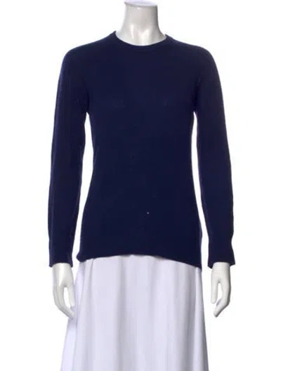 Pre-owned Equipment Cashmere Crew Neck Sweater In Blue
