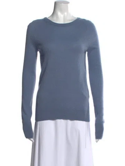 Pre-owned Equipment Cashmere Crew Neck Sweater In Blue
