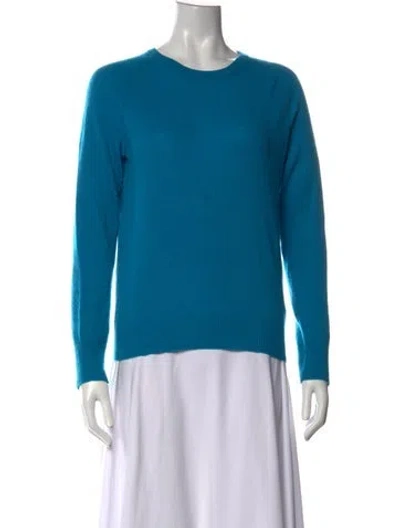 Pre-owned Equipment Cashmere Crew Neck Sweater In Blue