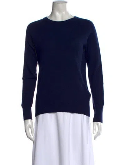 Pre-owned Equipment Cashmere Crew Neck Sweater In Blue