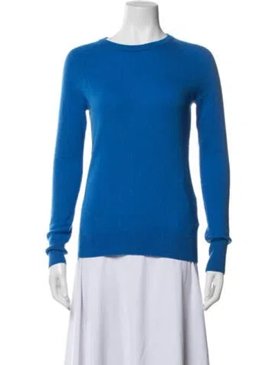Pre-owned Equipment Cashmere Crew Neck Sweater In Blue