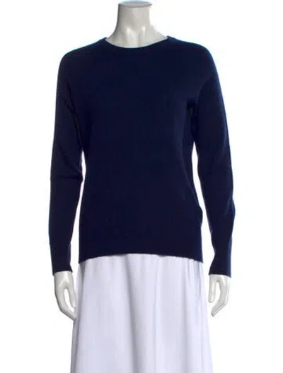 Pre-owned Equipment Cashmere Crew Neck Sweater In Blue