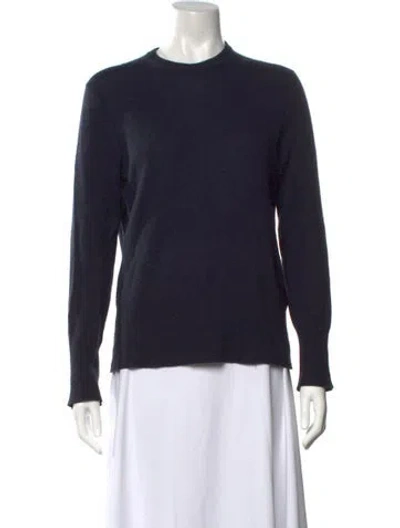 Pre-owned Equipment Cashmere Crew Neck Sweater In Blue