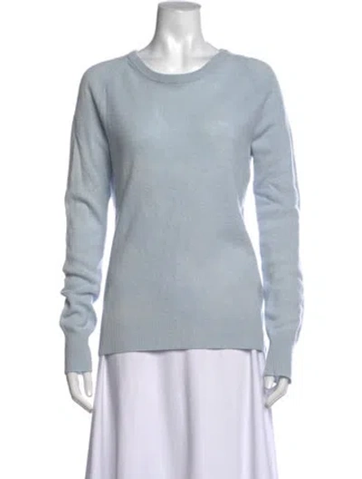 Pre-owned Equipment Cashmere Crew Neck Sweater In Blue