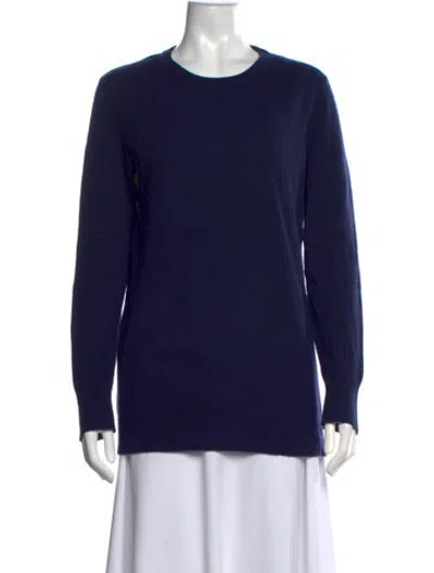 Pre-owned Equipment Cashmere Crew Neck Sweater In Blue
