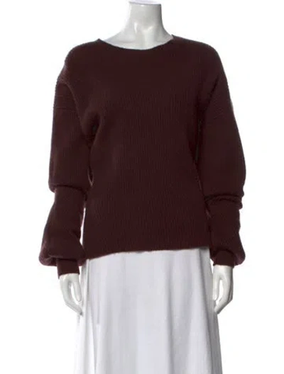 Pre-owned Equipment Cashmere Crew Neck Sweater In Brown