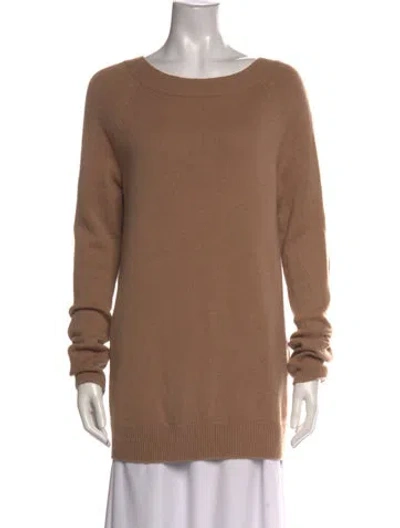 Pre-owned Equipment Cashmere Crew Neck Sweater In Brown