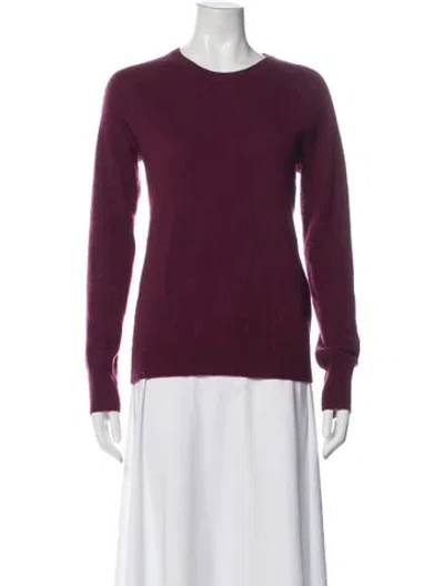 Pre-owned Equipment Cashmere Crew Neck Sweater In Burgundy