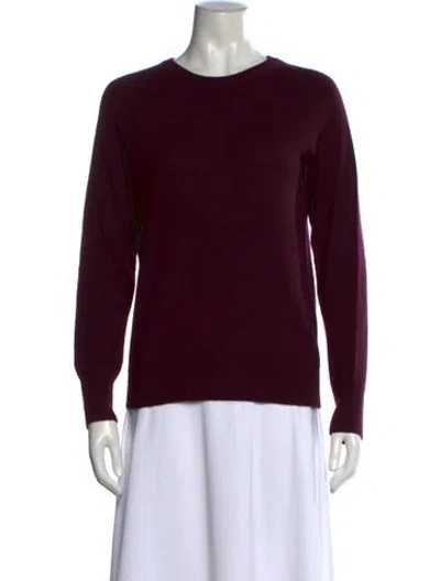 Pre-owned Equipment Cashmere Crew Neck Sweater In Burgundy
