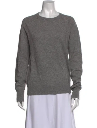 Pre-owned Equipment Cashmere Crew Neck Sweater In Grey
