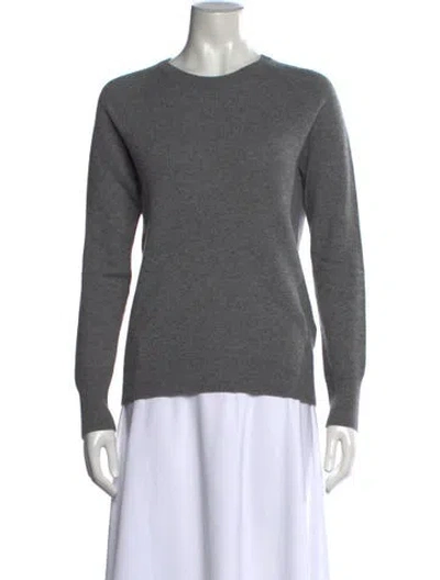 Pre-owned Equipment Cashmere Crew Neck Sweater In Grey