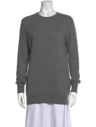 Pre-owned Equipment Cashmere Crew Neck Sweater In Grey