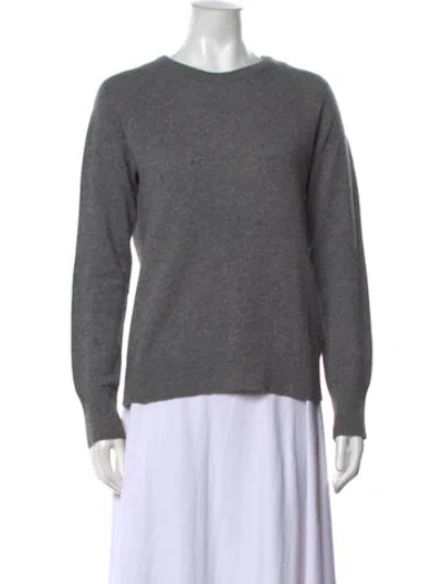 Pre-owned Equipment Cashmere Crew Neck Sweater In Grey