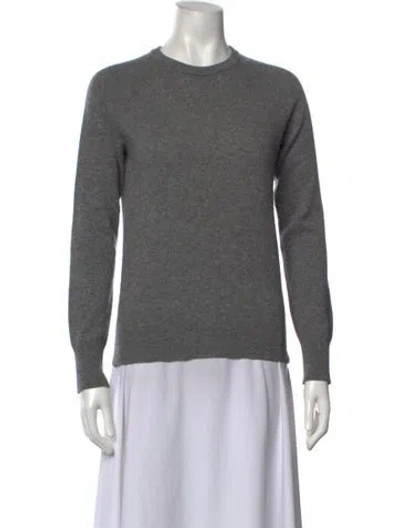 Pre-owned Equipment Cashmere Crew Neck Sweater In Grey