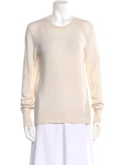 Pre-owned Equipment Cashmere Crew Neck Sweater In Neutral