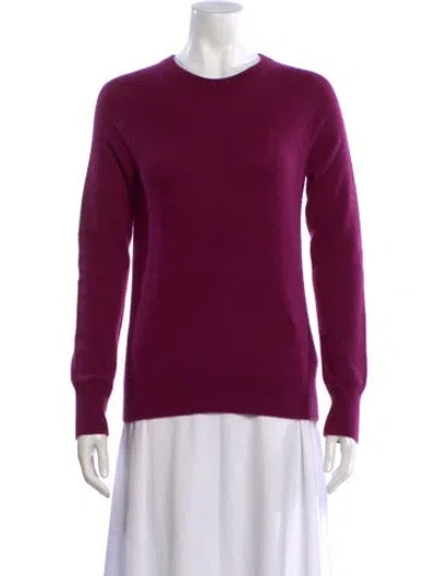 Pre-owned Equipment Cashmere Crew Neck Sweater In Purple