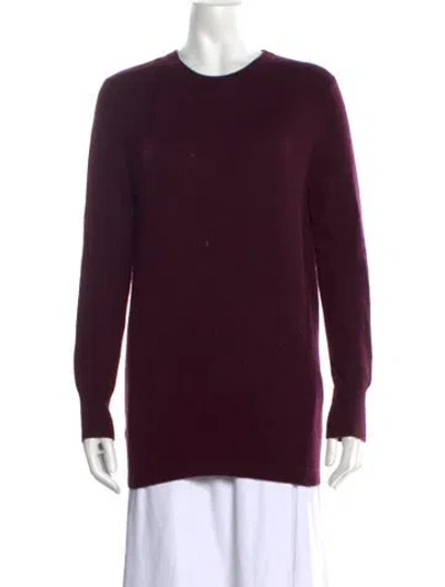 Pre-owned Equipment Cashmere Crew Neck Sweater In Purple