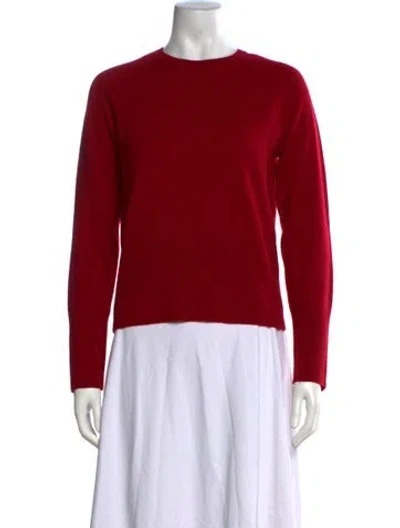 Pre-owned Equipment Cashmere Crew Neck Sweater In Red