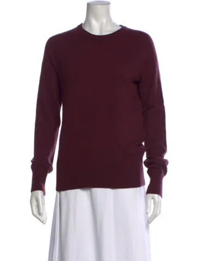 Pre-owned Equipment Cashmere Crew Neck Sweater In Red