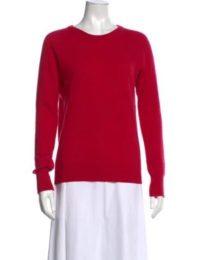 Pre-owned Equipment Cashmere Crew Neck Sweater In Red