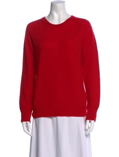Pre-owned Equipment Cashmere Crew Neck Sweater In Red