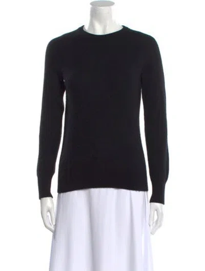 Pre-owned Equipment Cashmere Crew Neck Sweatshirt In Black