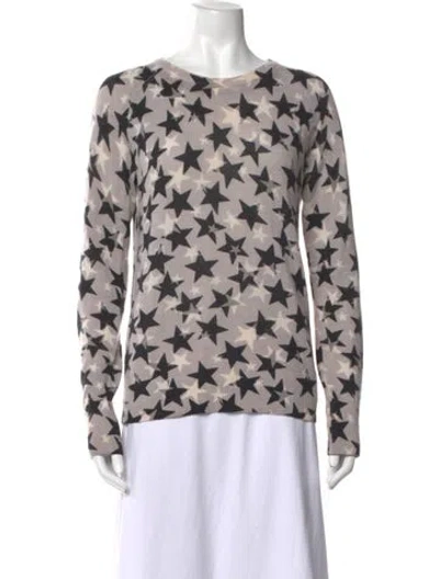 Pre-owned Equipment Cashmere Graphic Print Sweater In Black/grey