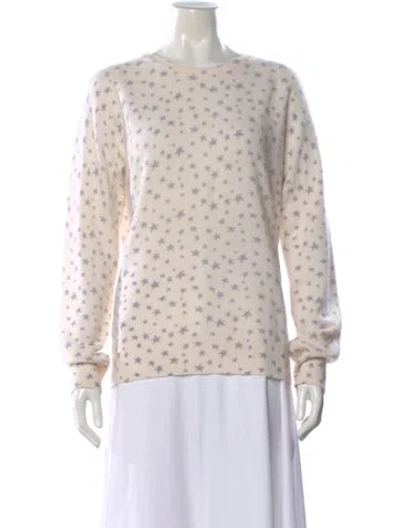 Pre-owned Equipment Cashmere Graphic Print Sweater In Neutral