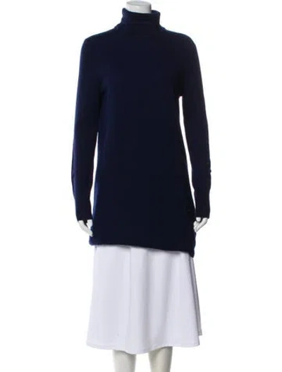 Pre-owned Equipment Cashmere Knee-length Dress In Blue