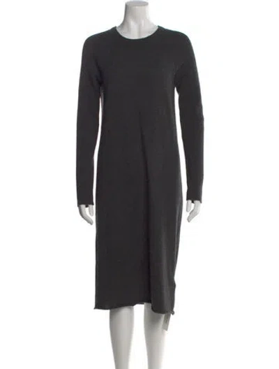 Pre-owned Equipment Cashmere Midi Length Dress In Gray