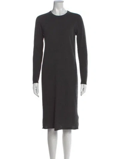 Pre-owned Equipment Cashmere Midi Length Dress In Gray