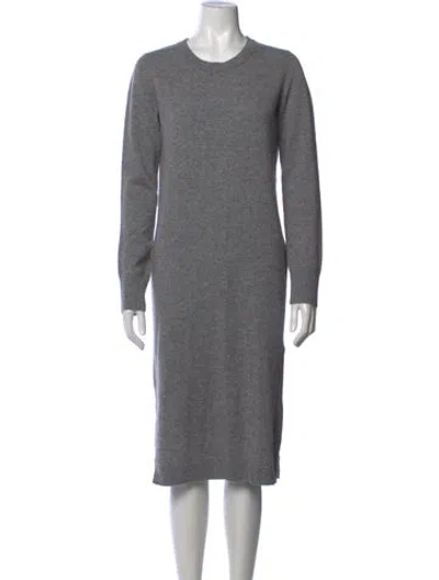 Pre-owned Equipment Cashmere Midi Length Dress In Grey