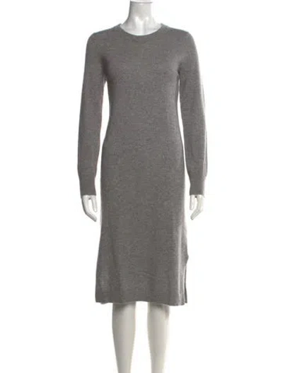 Pre-owned Equipment Cashmere Midi Length Dress In Grey