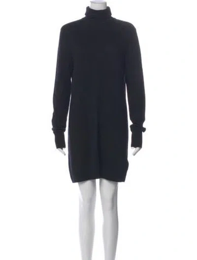 Pre-owned Equipment Cashmere Mini Dress In Blue