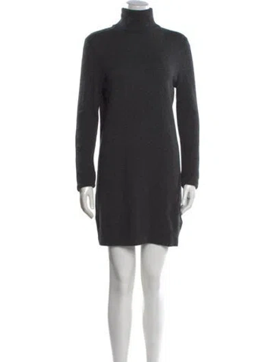 Pre-owned Equipment Cashmere Mini Dress In Gray