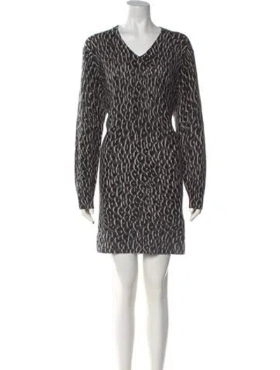 Pre-owned Equipment Cashmere Mini Dress In Gray