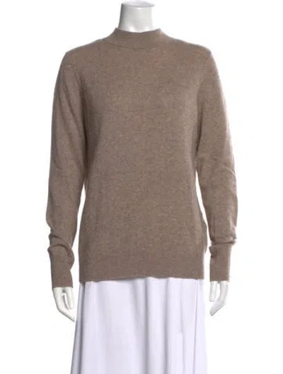 Pre-owned Equipment Cashmere Mock Neck Sweater In Neutrals