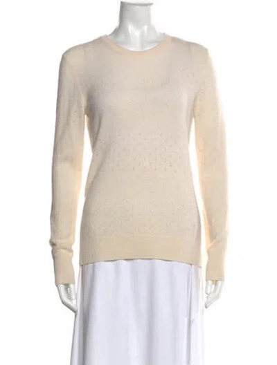 Pre-owned Equipment Cashmere Patterned Sweater In Yellow