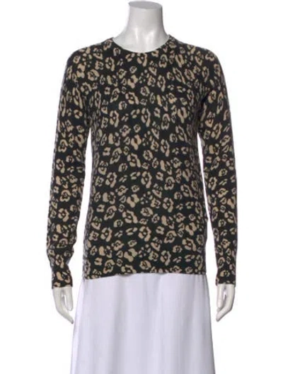 Pre-owned Equipment Cashmere Printed Sweater In Black