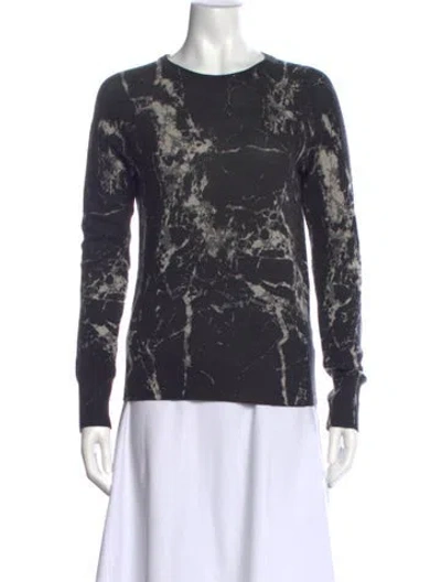 Pre-owned Equipment Cashmere Printed Sweater In Black