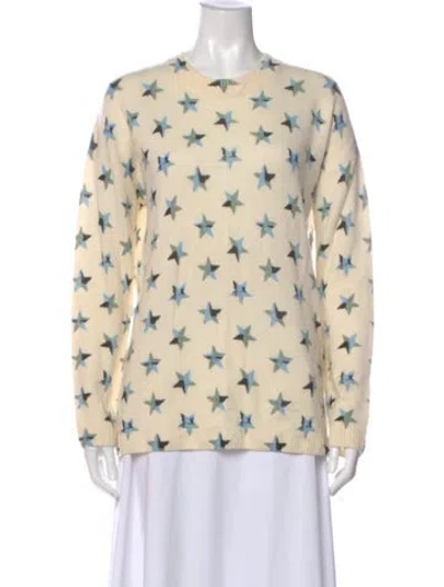 Pre-owned Equipment Cashmere Printed Sweater In Neutral