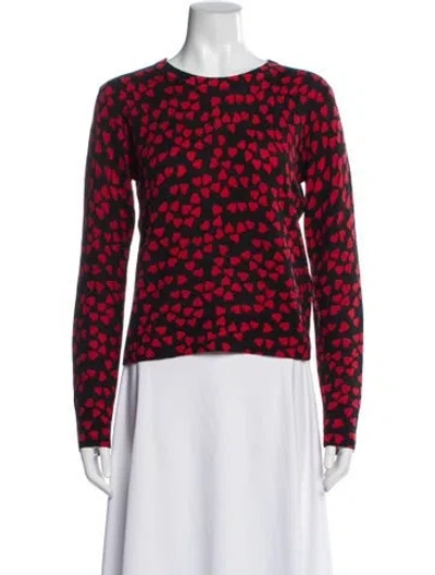 Pre-owned Equipment Cashmere Printed Sweater In Red