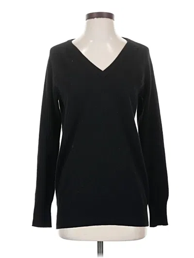 Pre-owned Equipment Cashmere Pullover Sweater In Black