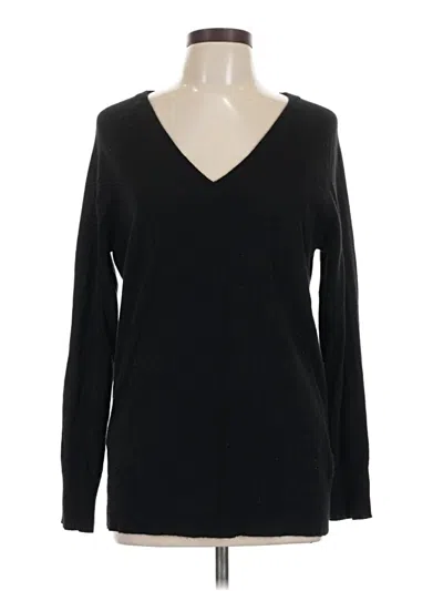 Pre-owned Equipment Cashmere Pullover Sweater In Black