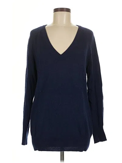 Pre-owned Equipment Cashmere Pullover Sweater In Blue
