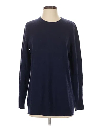 Pre-owned Equipment Cashmere Pullover Sweater In Blue